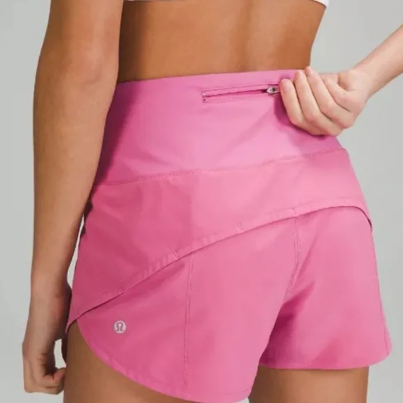 ❤️ Lululemon Speed Up High-Rise Lined Short 2.5" Pink Blossom Size 6 NWT - Picture 10 of 11